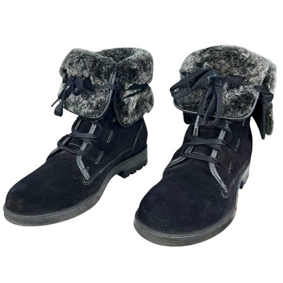 Taos Women’s Wonderland Black Suede Lined Lace Up Boot Size US 8.5 - Picture 6 of 11